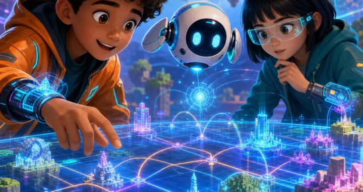 Robo, Ami a Pip sledujú žiariacu hernú mapu s meniacimi sa dátami a opakujúcim sa vzorom.